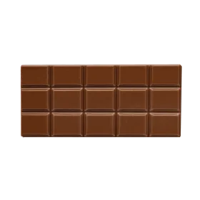 Realistic Milk Chocolate Bar Clipart with Smooth Segmented Texture Design