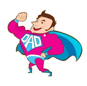 Super Dad Superhero Clipart: Celebrating Fatherhood with Cartoon Heroic Style
