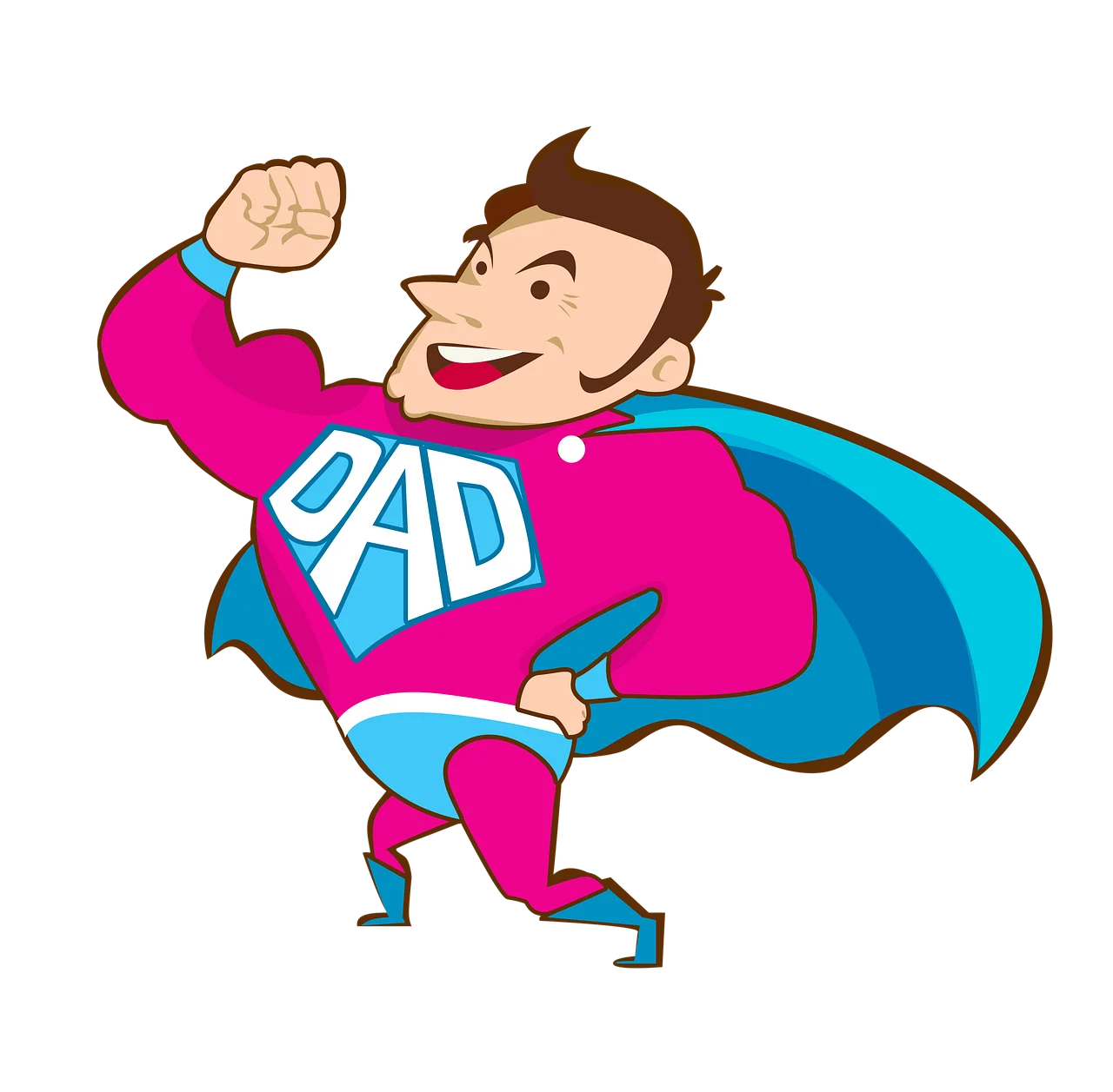 Super Dad Superhero Clipart: Celebrating Fatherhood with Cartoon Heroic Style