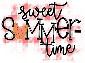 Sweet Summertime Clipart: Cheerful Hand-Lettered Design with Warm Seasonal Vibes