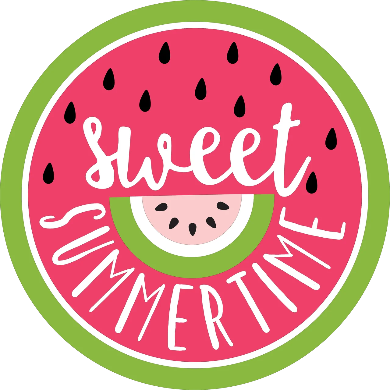 Sweet Summertime Watermelon Clipart: A Refreshing Seasonal Design Illustration