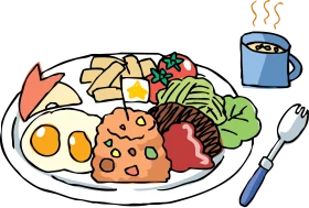 Delightful Breakfast Spread Clipart: A Colorful Morning Feast Illustration