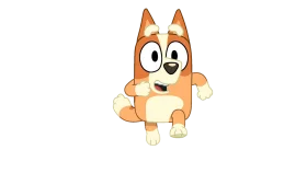 Adorable Cartoon Puppy Bingo Clipart Character with Playful Stance