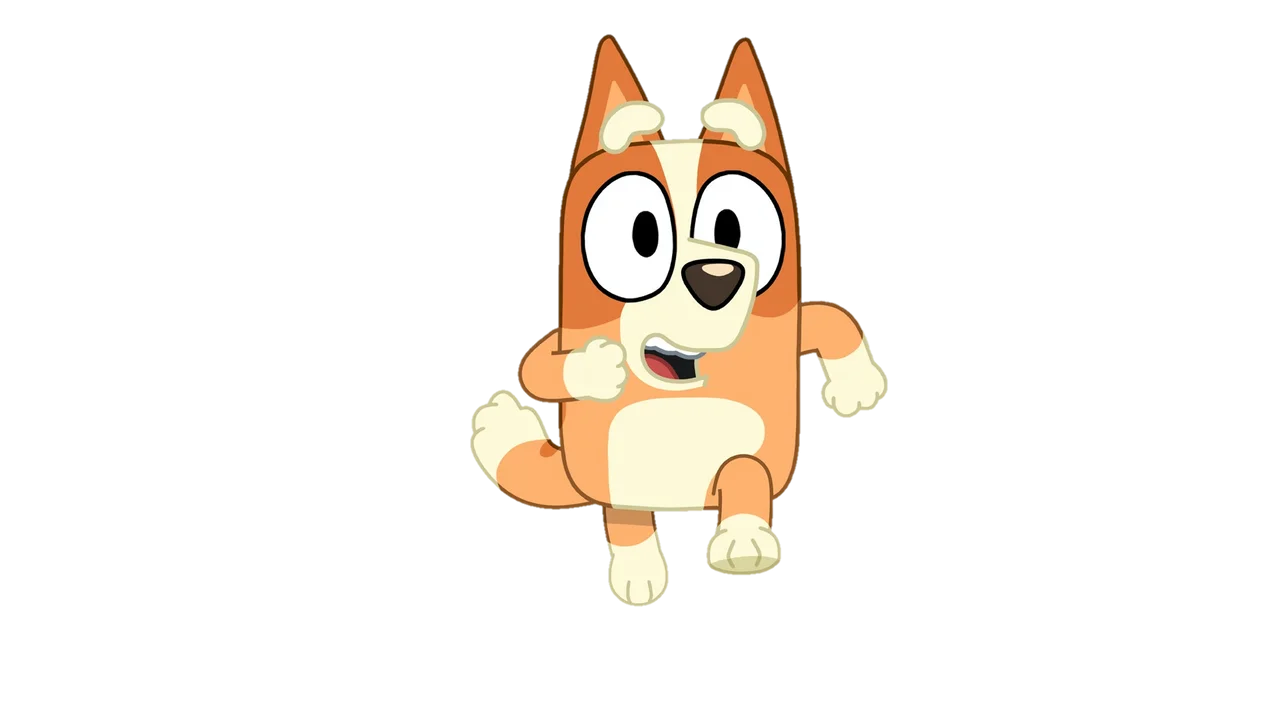 Adorable Cartoon Puppy Bingo Clipart Character with Playful Stance