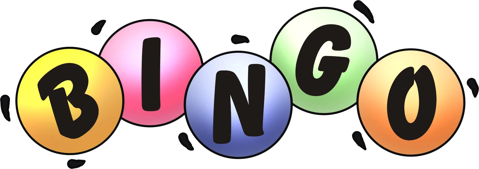 Colorful Bingo Balls Clipart - Playful Game Night Design Element