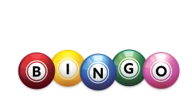 Colorful Bingo Balls Lined Up Spelling Classic Game Clipart Design
