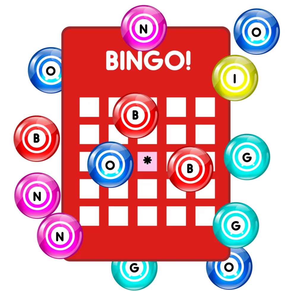 Colorful Interactive Bingo Game Board with Numbered Caller Balls Clipart Design