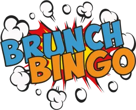 Explosive Comic-Style Brunch Bingo Clipart with Dynamic Typography