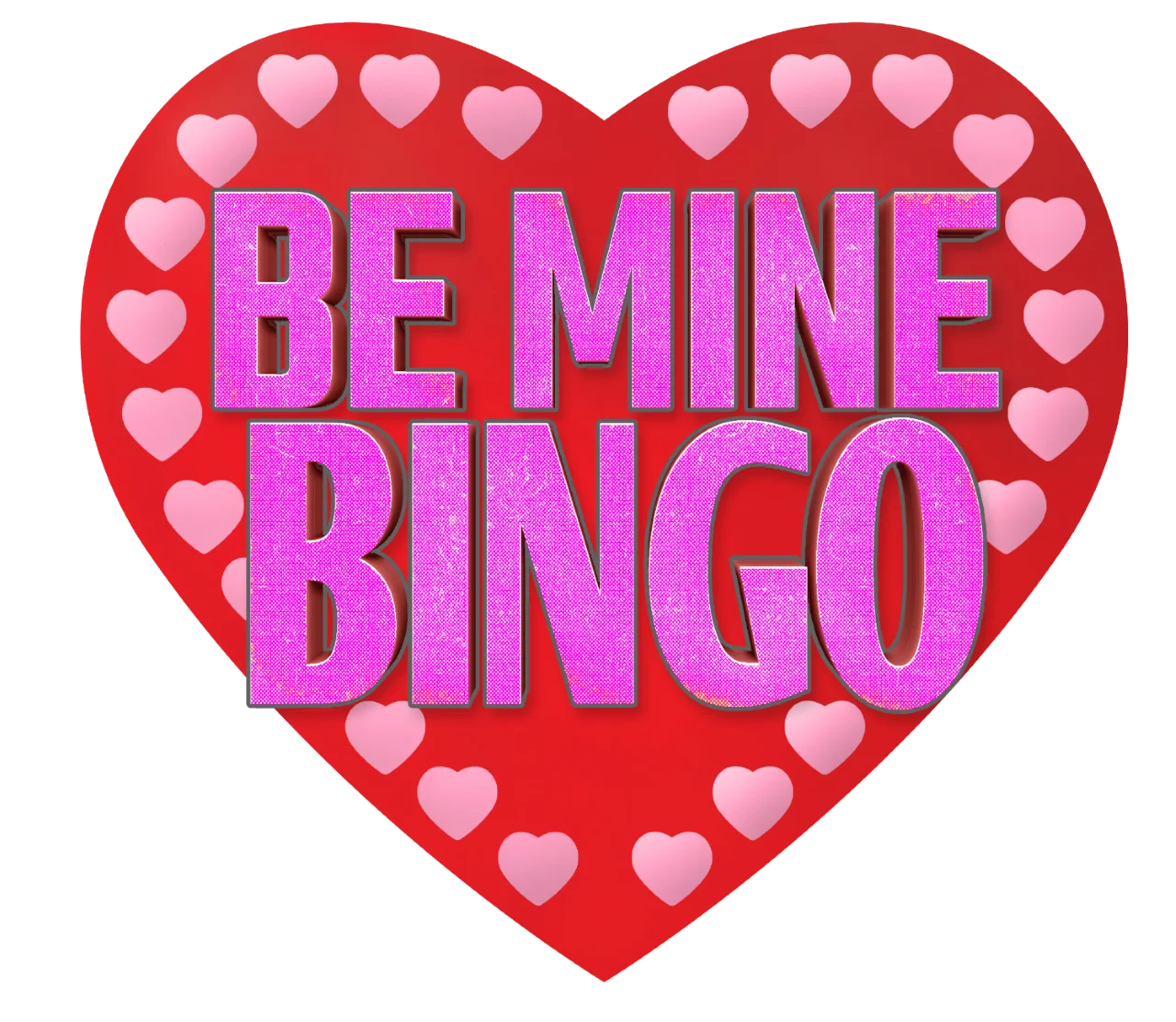 Heartwarming Be Mine Bingo Clipart: A Romantic Valentine's Game Design