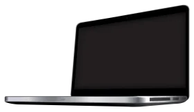 Sleek Modern Laptop Clipart Rendering with Minimalist Design Aesthetic