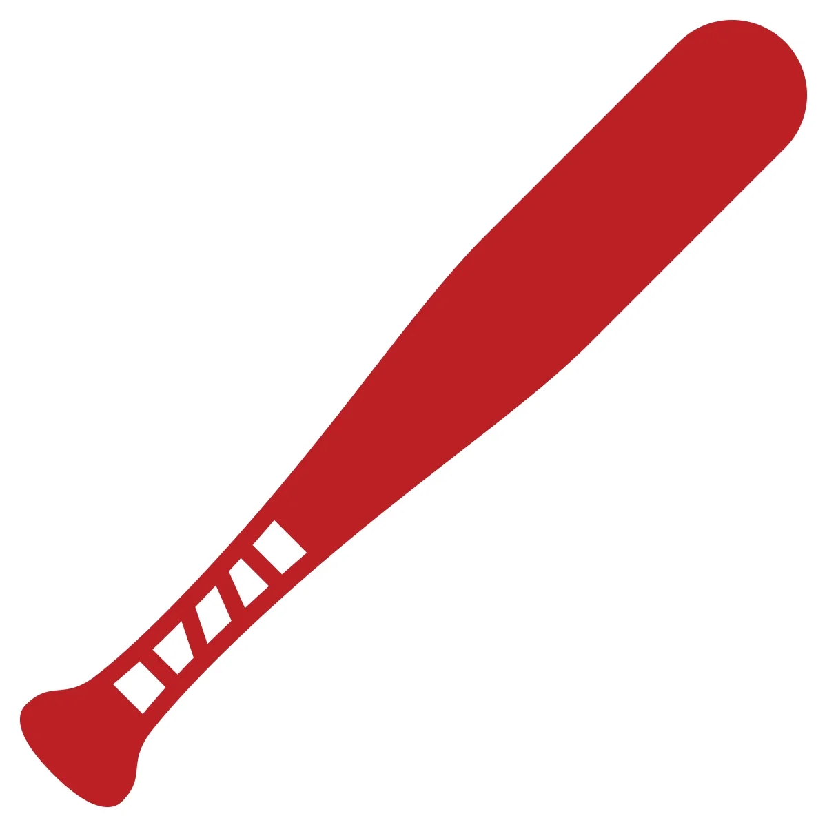 Classic Red Baseball Bat Clipart Illustration for Sports Graphics Design