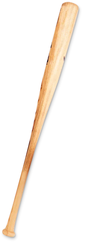 Classic Wooden Baseball Bat Clipart: Authentic Sports Equipment Illustration
