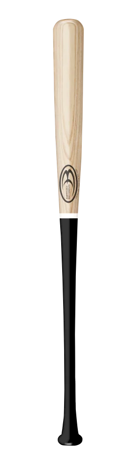 Classic Wooden Baseball Bat Clipart with Elegant Two-Tone Design