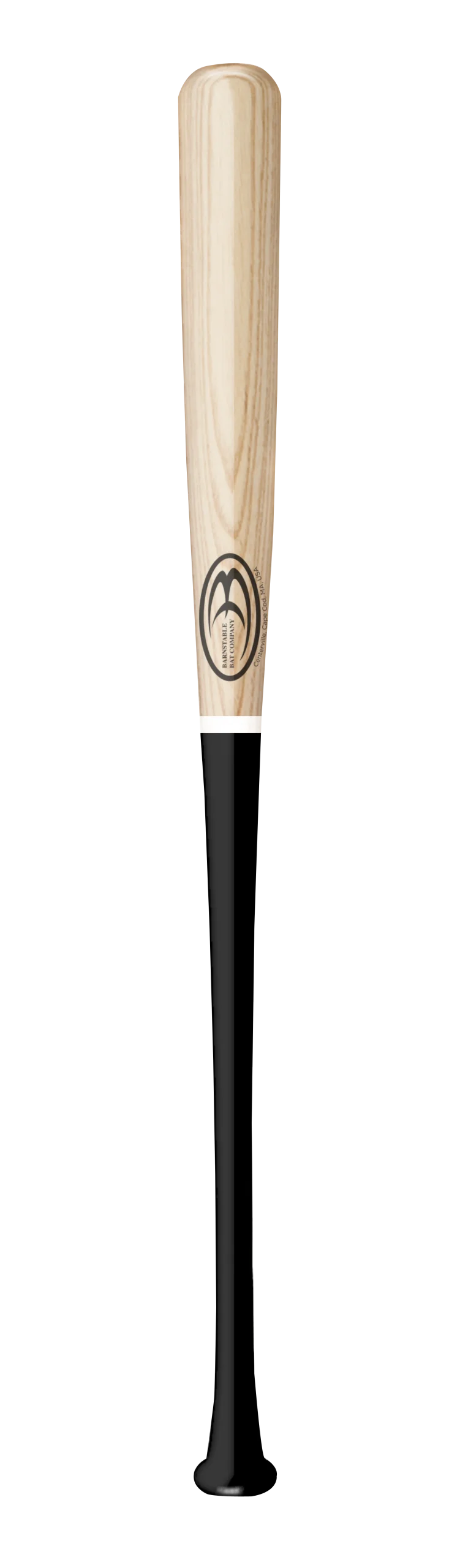 Classic Wooden Baseball Bat Clipart with Elegant Two-Tone Design