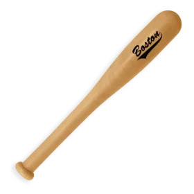 Classic Wooden Baseball Bat Clipart with Smooth Natural Grain Texture and Vintage Appeal