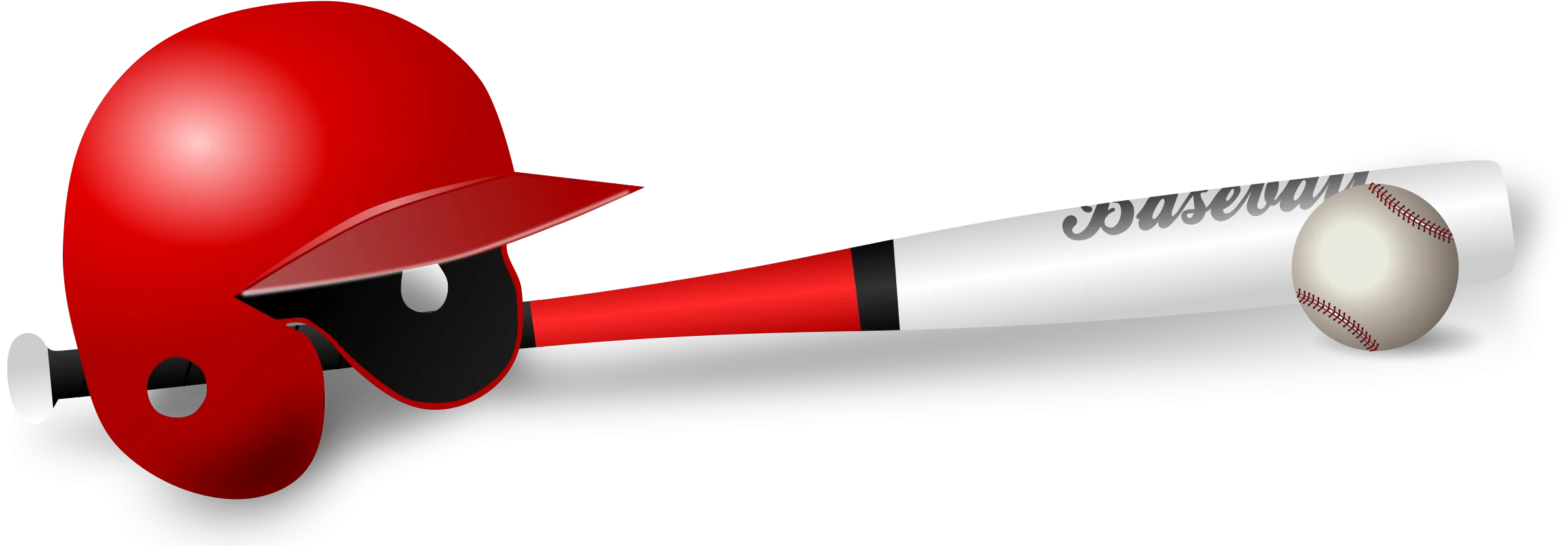 Professional Baseball Batting Helmet and Wooden Bat Clipart Design Element