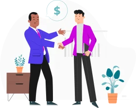 Professional Business Partnership Handshake Clipart Illustration of Corporate Success