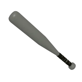 Sleek Gray Baseball Bat Clipart Illustration with Textured Handle Design