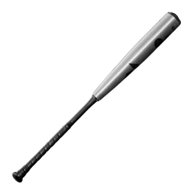 Sleek Monochrome Baseball Bat Clipart with Metallic Gradient Finish