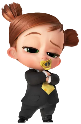 Adorable Boss Baby Clipart with Fierce Attitude and Professional Attire