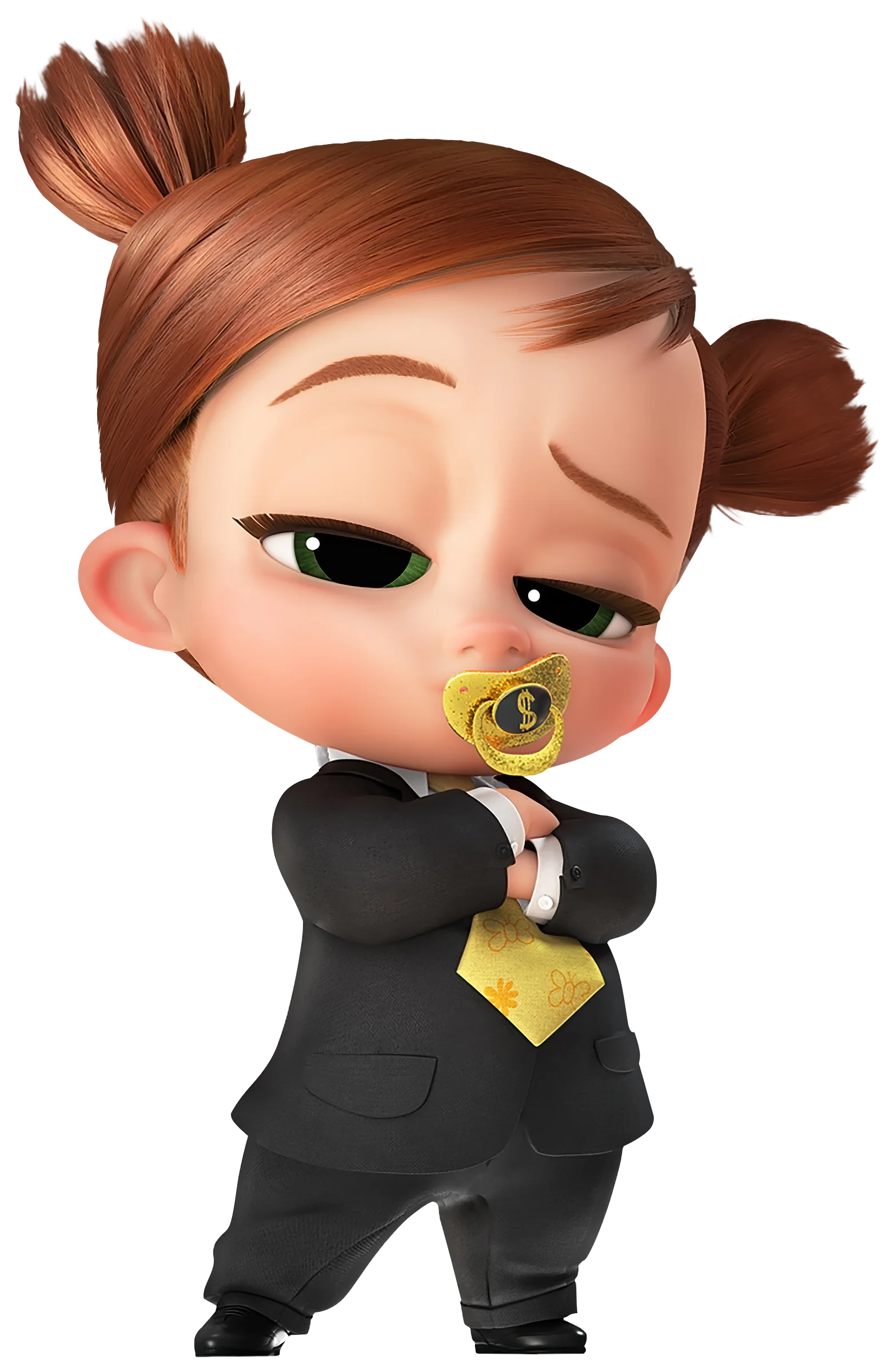 Adorable Boss Baby Clipart with Fierce Attitude and Professional Attire