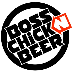 Boss Chick Beer Logo Design - Dynamic Craft Brewery Clipart Emblem
