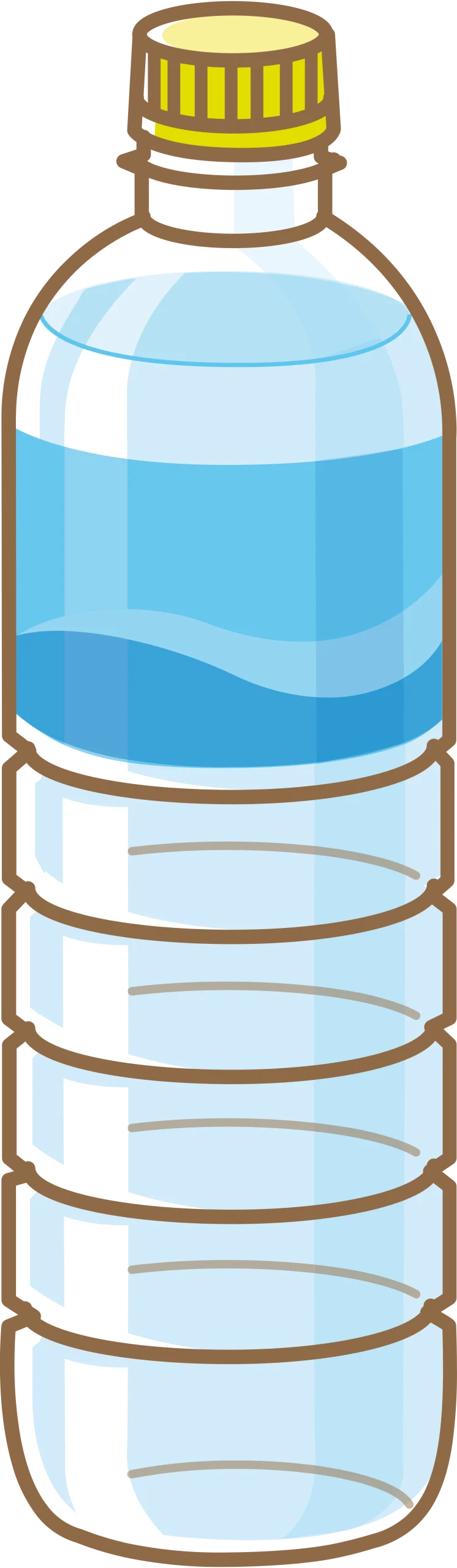 Crystal Clear Refreshment: Minimalist Water Bottle Clipart Design for Hydration Enthusiasts