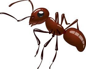 Detailed Brown Ant Clipart Illustration with Stylized Realistic Anatomy
