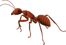 Detailed Red Fire Ant Clipart Illustration with Realistic Anatomical Features
