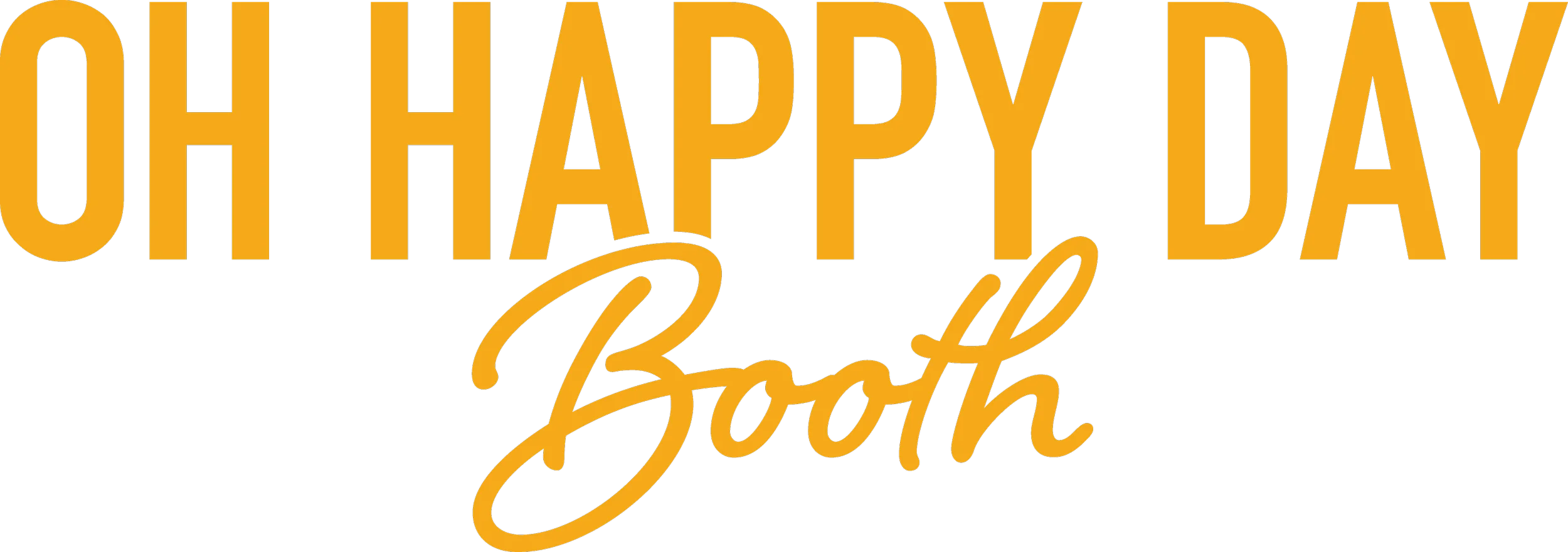 Oh Happy Day Booth - Cheerful Celebration Clipart Design with Stylish Typography