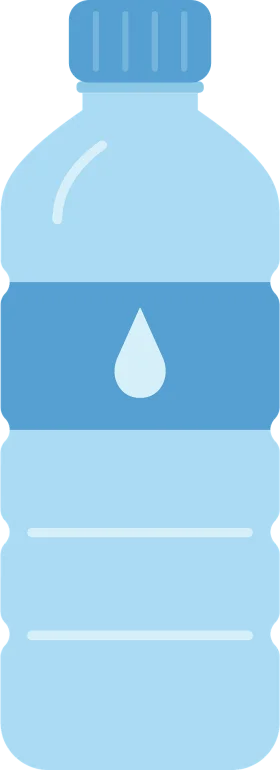Refreshing Blue Single-Use Plastic Water Bottle Clipart Design