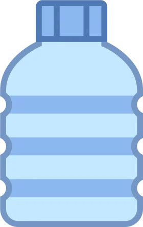 Simple Blue Water Bottle Clipart Illustration for Hydration Graphics