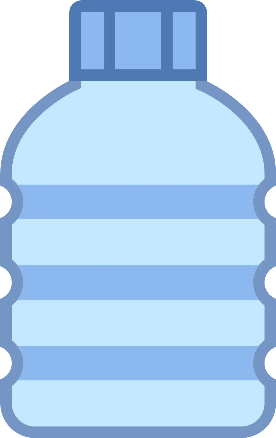 Simple Blue Water Bottle Clipart Illustration for Hydration Graphics