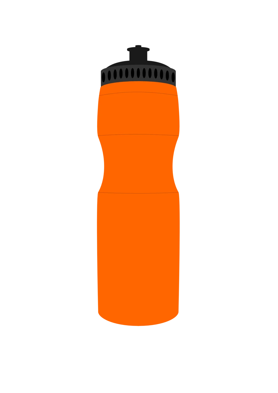 Sleek Orange Sports Water Bottle Clipart Design for Fitness Enthusiasts