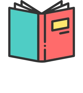 Colorful Open Book School Supplies Clipart Illustration for Learning