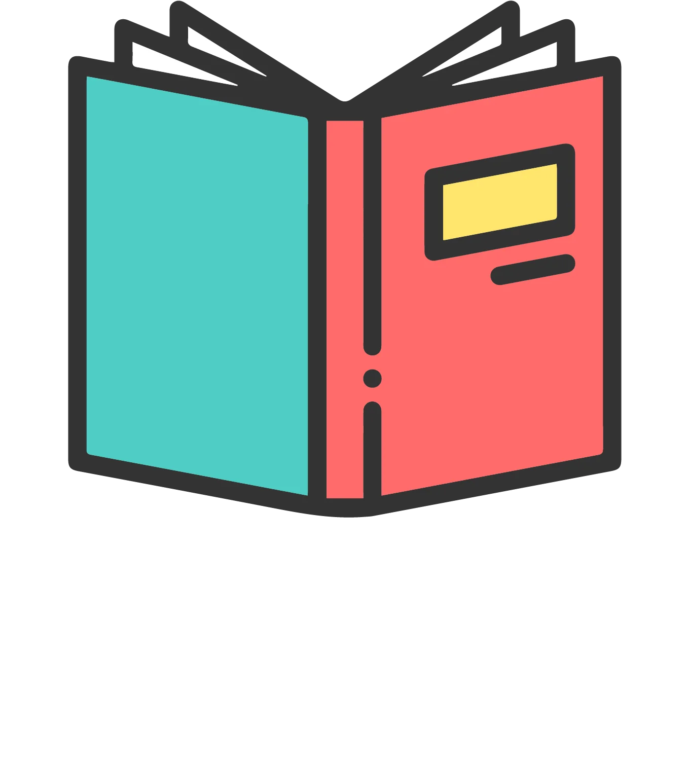 Colorful Open Book School Supplies Clipart Illustration for Learning