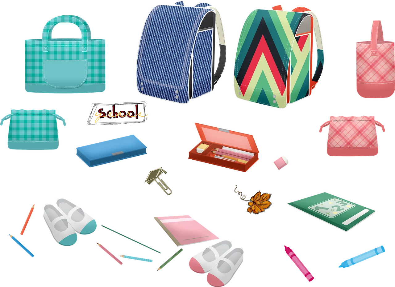 Colorful School Supplies Clipart Collection: Essential Tools for Learning