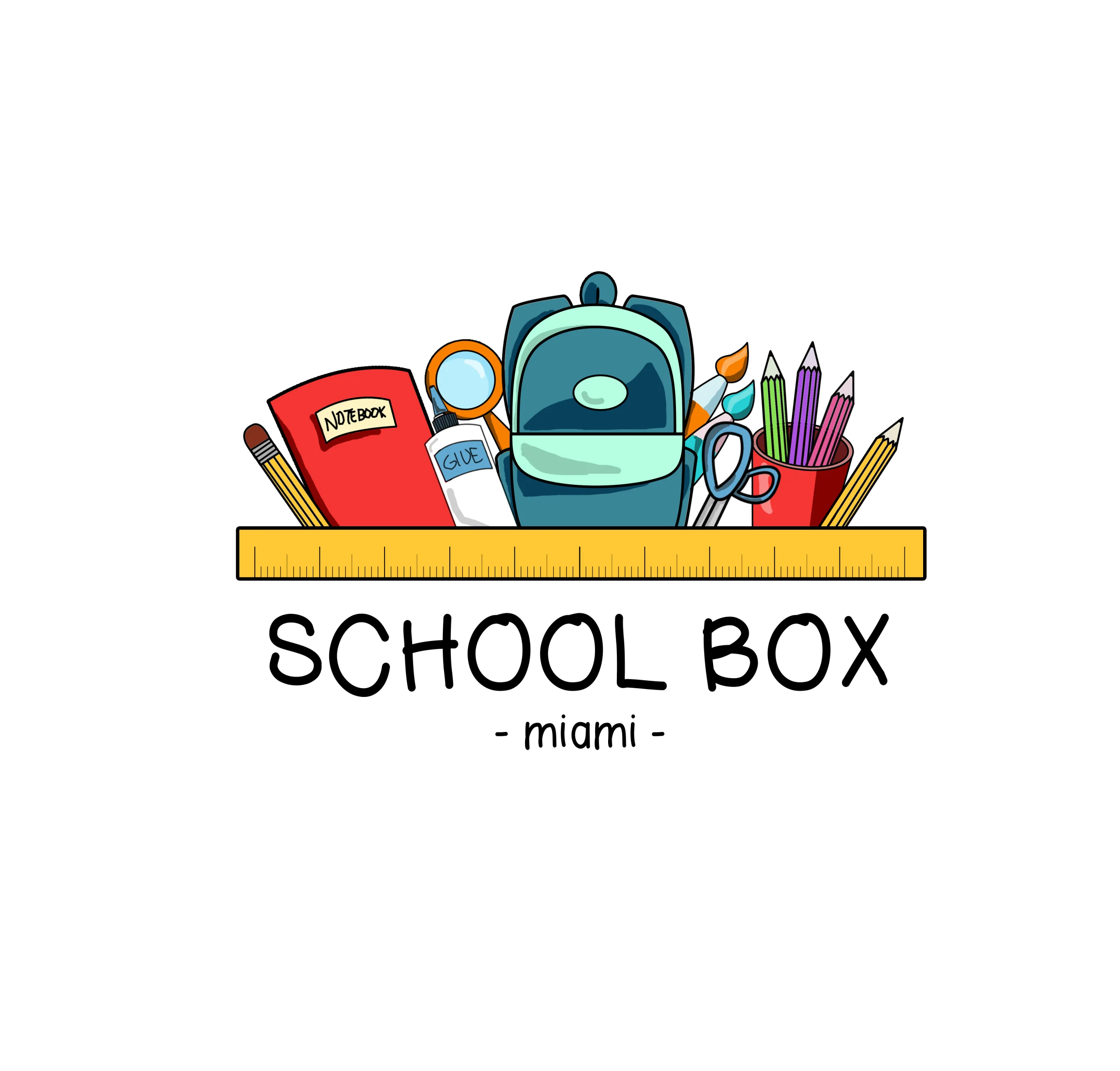 Colorful School Supplies Clipart Collection for Educational Designs and Projects