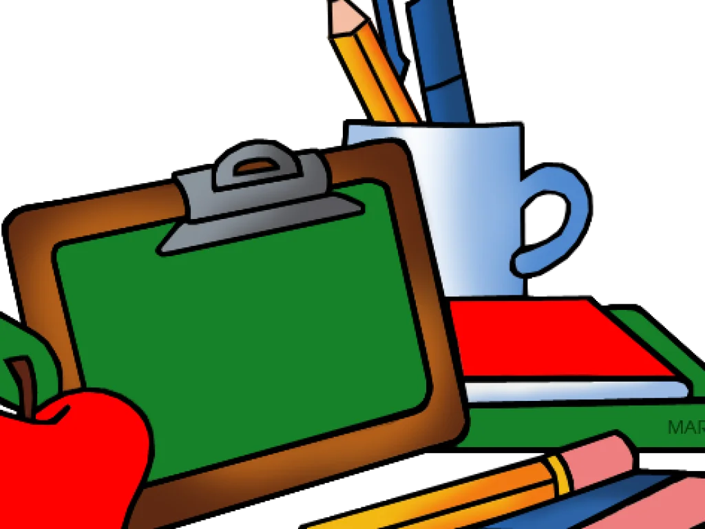 Colorful School Supplies Clipart: Learning Tools and Stationery Essentials