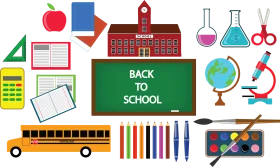 Comprehensive Back to School Clipart Collection: Educational Icons and Supplies