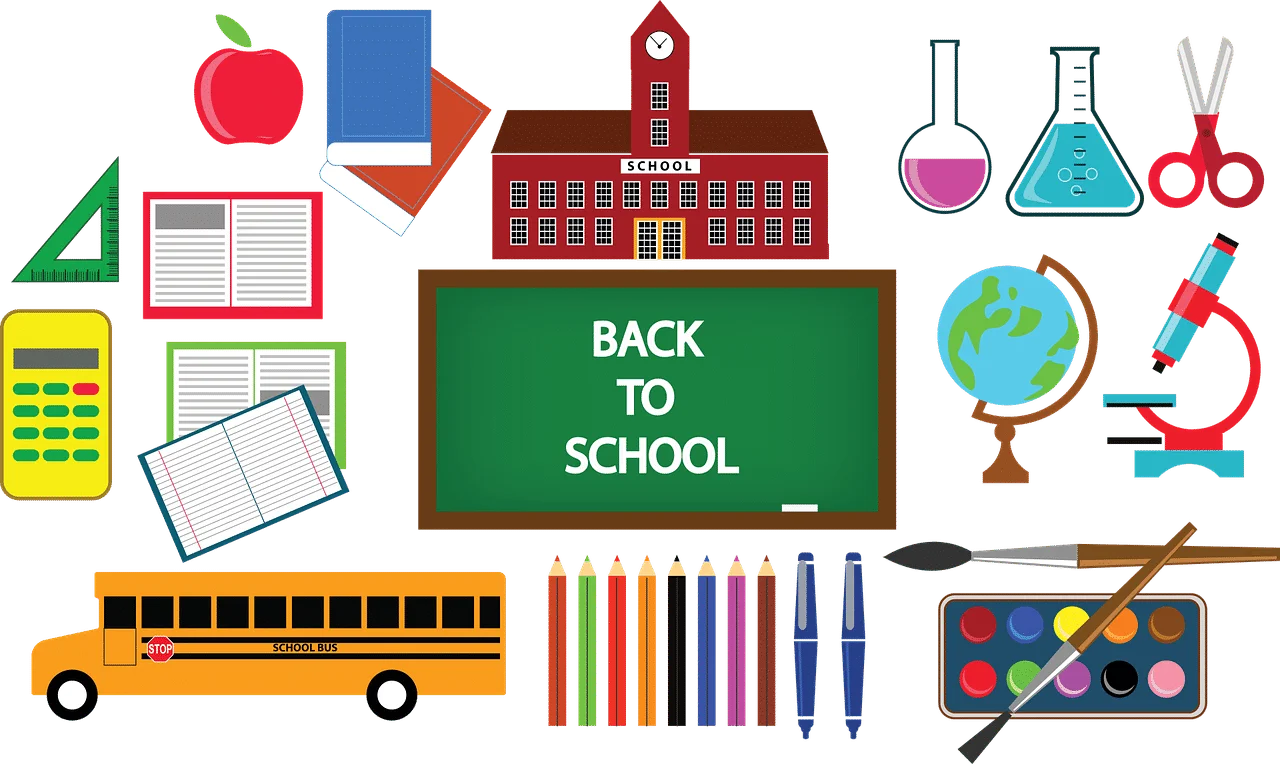 Comprehensive Back to School Clipart Collection: Educational Icons and Supplies