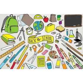 Comprehensive Back-to-School Supplies Clipart Collection for Educational Design