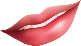 Luscious Red Sensual Lips Clipart - Elegant Graphic Design Element