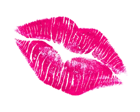 Passionate Pink Pucker: Glamorous Lips Clipart Design with Sensual Texture