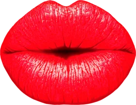 Passionate Red Lips Clipart - Bold and Sensational Graphic Design Element