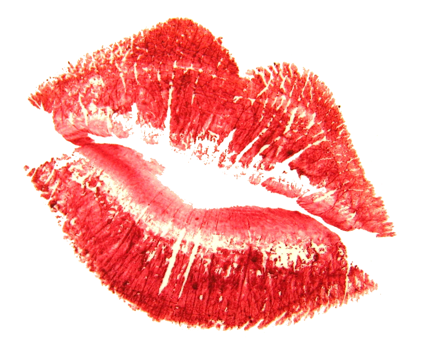 Passionate Red Lipstick Kiss Mark Romantic Clipart Graphic Design Element