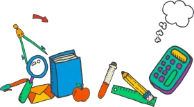 Playful School Supplies Clipart Collection - Educational Tools Illustration