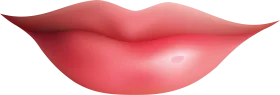 Soft Rosy Lips Clipart Illustration with Smooth Gradient Coloration