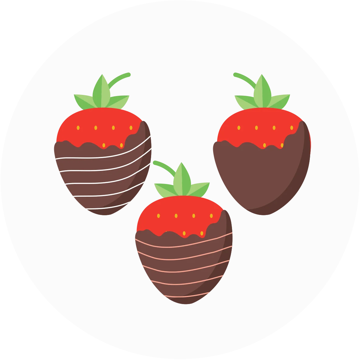 Delectable Chocolate-Dipped Strawberries Clipart Illustration for Sweet Designs