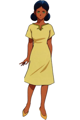 Elegant Retro-Style Female Clipart in Soft Yellow A-Line Dress
